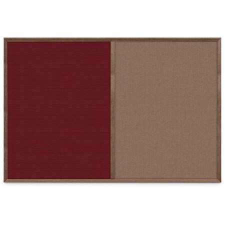 United Visual Products Slim Style Indoor Enclosed Corkboard, 24 UV502SCH-GOLD-PEARL